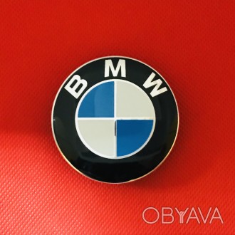 Колпачки заглушки на литые диски в диски BMW (БМВ) (56/53/8) 6861092 01 бело-син. . фото 1