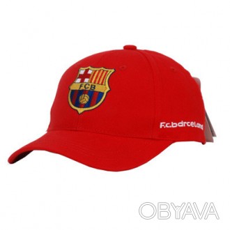 Кепка спортивная с логотипом FC Barcelona
Куполообразный верх с вентиляционными . . фото 1