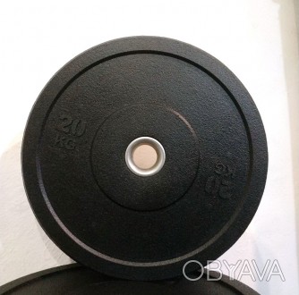 Резиновый (бамперный) диск для кроссфита 20 кг (Bumper plates)
Материал - нержав. . фото 1