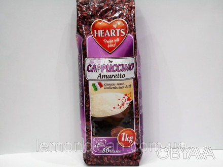 Hearts Cappuccino Amaretto – розчинний капучіно зі смаком амаретто. В цей кавови. . фото 1