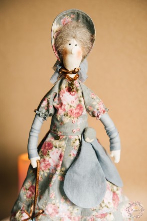 Чарівна лялька тяльда в стилі Бохо. Сукня з натуральних тканин та мережива, має . . фото 2