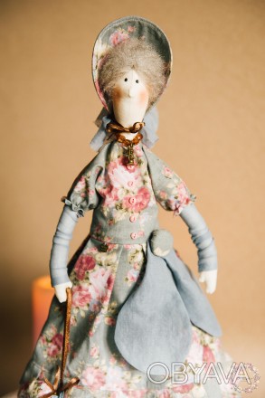Чарівна лялька тяльда в стилі Бохо. Сукня з натуральних тканин та мережива, має . . фото 1