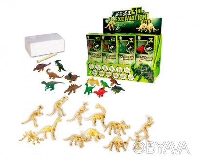 Набор игровой «Раскопки динозавра»
Набор состоит из молотка, стамески, костей ди. . фото 1