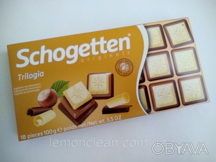 Schogetten Trilogia – шоколад родом з Німеччини. Це мікс з білого і двох видів м. . фото 1