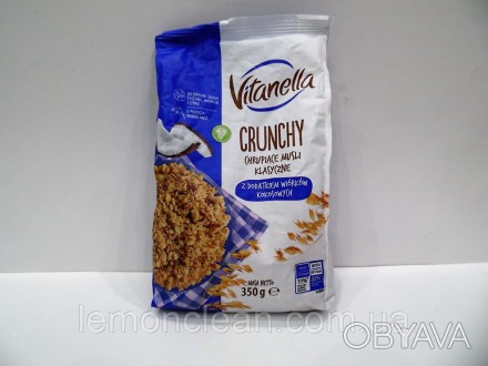 Vitanella Crunchy – це мюслі з цільного вівсяного зерна з кокосовими чіпсами. Ко. . фото 1