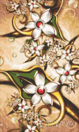Алмазная вышивка 50х30см - набор "Винтажные цветы"
В набор "Винтажные цветы" вхо. . фото 1