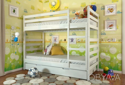 Двухъярусная кровать Рио 90x200 - детская или подростковая кровать украинской фа. . фото 1