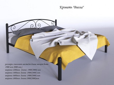 
Виола (кровать металлическая) от ТМ Тенеро
Кровать представлена в вариации одно. . фото 3