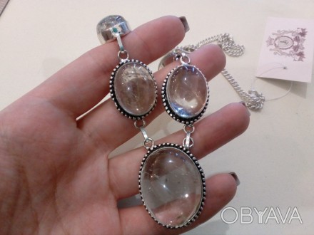 Предлагаем Вам купить неповторимое ожерелье из натурального камня кварц-волосати. . фото 1
