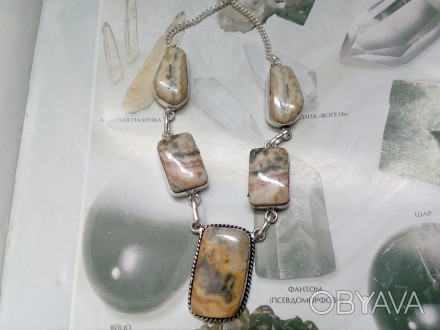 Предлагаем Вам купить неповторимое ожерелье из натурального камня кружевной агат. . фото 1