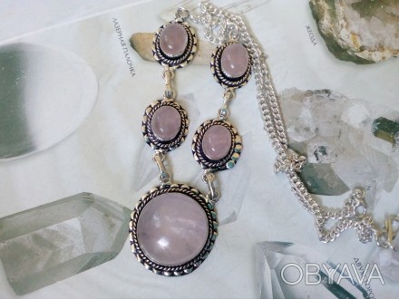 Предлагаем Вам купить ожерелье с камнем розовый кварц в серебре.
Оригинальное ож. . фото 1