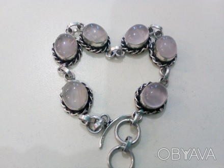 Предлагаем Вам купить красивый браслет - природный розовый кварц в серебре.
брас. . фото 1