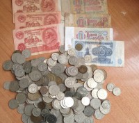 Купюры, монеты, купоны. Есть и дореволюционные и времени СССР, так и некоторых д. . фото 4