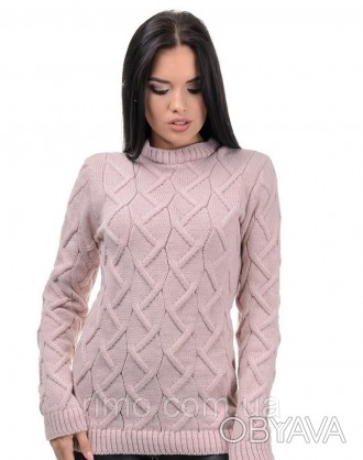 Женский свитер с круглой горловиной, отлично комбинируется с любым низом. Длина . . фото 1
