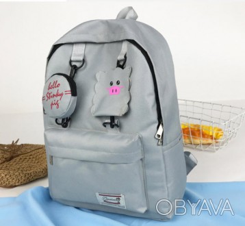 Предлагаем Вашему вниманию отличные рюкзаки с красочным брелком и кошельком Свин. . фото 1