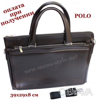 Мужская кожаная фирменная сумка от известного бренда Polo! Мы продаем только ОРИ. . фото 1