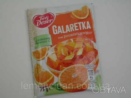 Желе Galaretka Twoj Deser апельсинове з інтенсивним відтінком екзотичних фруктів. . фото 1