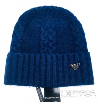 Модная женская шапка синего цвета.
Шапка женская фирменная
Бренд: Armani
Произво. . фото 1