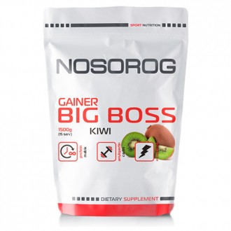 Гейнер для набору маси Nosorog Gainer Big Boss 1500 г носоріг біг бос ківі. Киев. фото 1 Гейнер для набору маси Nosorog Gainer Big Boss 1500 г носоріг біг бос ківі. Киев. фото 1