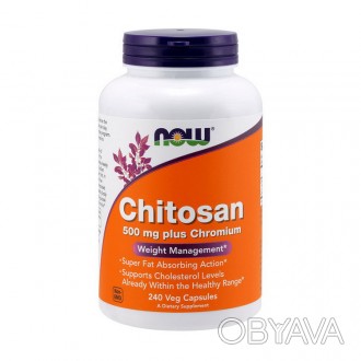 
 
Диетическая добавка NOW Chitosan 500 mg plus Chromium на основе хитозана обла. . фото 1