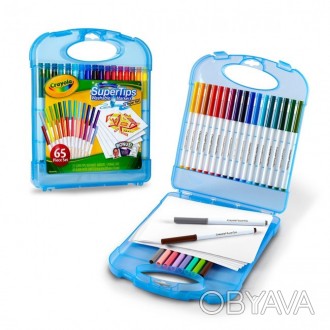 Crayola Набор 65 предметов в удобном кейсе для путешествий Colored Pencil Kits w. . фото 1