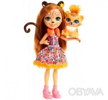 Кукла Enchantimals Гепард Чериш Cherish Cheetah with Quick-Quick Энчантималс