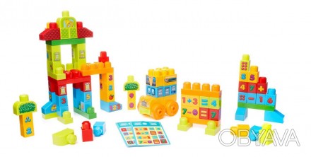 
Конструктор 120 деталей Учим математику Mega Bloks Build ´N Learn Math. . фото 1