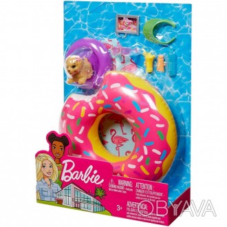 
	Набор для Барби для отдыха на пляже Barbie Donut Floaty.
 
	В наборе есть: бол. . фото 1