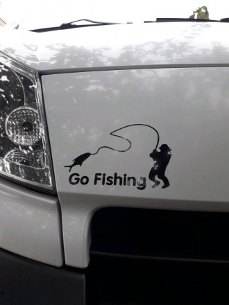 Наклейки на авто на тему рыбалки показывает другим участникам движения что за ру. . фото 5
