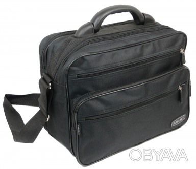 Стильная черная мужская сумка из полиэстера Wallaby 2651 
Удобная и вместительна. . фото 1