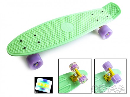 Пластиковый скейтборд MINT со светящимися колесами
Данная модель подходит тем, к. . фото 1