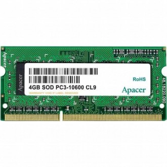 Модуль памяти для ноутбука SoDIMM DDR3 4GB 1333 MHz Apacer (AP4GSTYB1K2). Київ. фото 1 Модуль памяти для ноутбука SoDIMM DDR3 4GB 1333 MHz Apacer (AP4GSTYB1K2). Київ. фото 1
