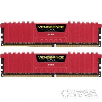 Модуль памяти для компьютера DDR4 16GB (2x8GB) 2666 MHz Vengeance LPX Red CORSAI. . фото 1
