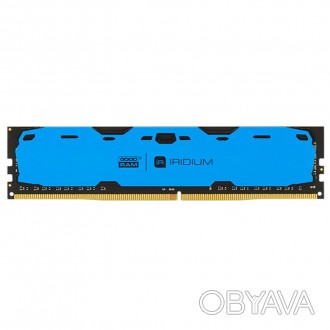 Модуль памяти для компьютера DDR4 4GB 2400 MHz Iridium Blue GOODRAM (IR-B2400D46. . фото 1