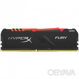 Модуль памяти для компьютера DDR4 8GB 3000 MHz HyperX Fury Black RGB Kingston (H. . фото 1