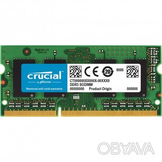 Модуль памяти для ноутбука SoDIMM DDR3 4GB 1866 MHz MICRON (CT51264BF186DJ)
Тип . . фото 1