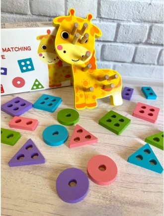 ДЕРЕВЯННАЯ ИГРУШКА ГЕОМЕТРИКА MD 2608. Одесса. фото 1