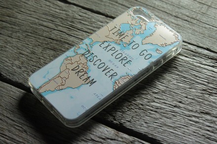 Чехол - Накладка для IPhone 5/5S «Time To Go Explore Discover Dream». . фото 4