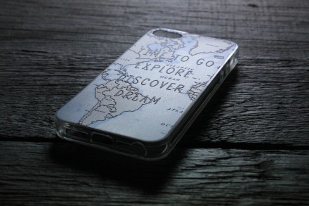 Чехол - Накладка для IPhone 5/5S «Time To Go Explore Discover Dream». . фото 3