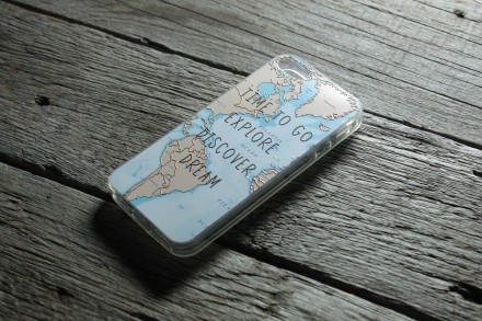 Чехол - Накладка для IPhone 5/5S «Time To Go Explore Discover Dream». . фото 5