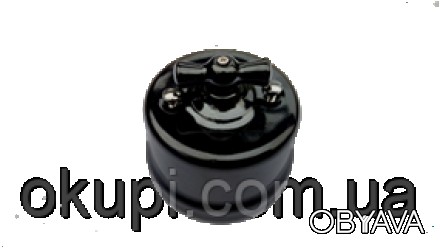 Керамический ретро выключатель накладной поворотный BIRONI черный
Проходной выкл. . фото 1