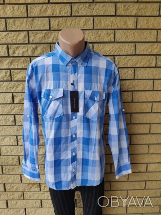 Рубашка мужская коттоновая брендовая высокого качества реплика TOMMY HILFIGER, Т. . фото 1