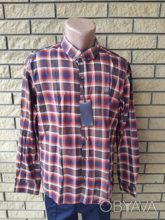 Рубашка мужская коттоновая брендовая высокого качества JFF, Турция, 100% коттон.. . фото 1