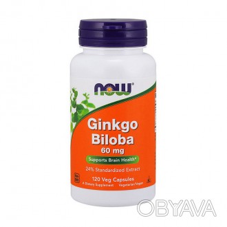 Описание NOW Ginkgo Biloba 60 мг 
NOW Ginkgo Biloba 60 mg нормализует тонус кров. . фото 1