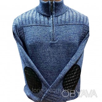 Детские свитера под горло
Теплый свитер с интересным дизайном, на рукавах латочк. . фото 1