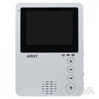 Цветной 3-х канальный видеодомофон AVD-410 (white) с механическими кнопками упра. . фото 1