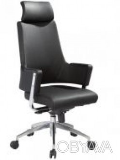 Крісло офісне, директорське, висока спинка з підголовником, сидіння зі штучної ш. . фото 1