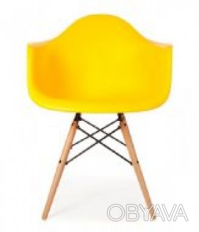 Стильне та зручне крісло з пластиковим литим сидінням у формі крісла з підлокітн. . фото 1