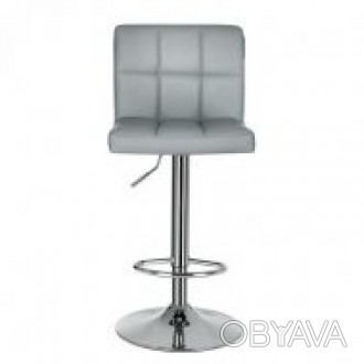 Високий барний стілець, матеріал екошкіра, металеву основу з хромом, з підніжкою. . фото 1