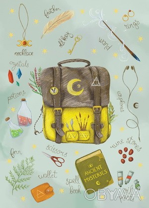 Открытка "Магический рюкзак" художницы Ксении Дыяк, прообразом для которого посл. . фото 1